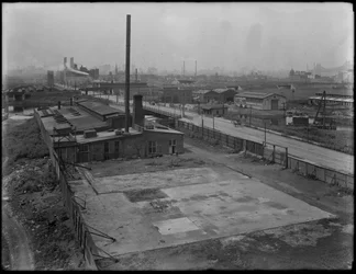 Werk der U.S. Metal Products Company, Borden Avenue und Newtown Creek, Queens, New York, 26. August 1914