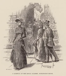 Ein Tor der Royal Academy, Burlington House (Gravur)