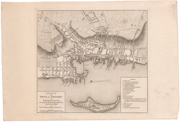 Ein Plan von Newport von Faden