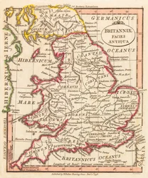 Antikes Britannien. Karte.