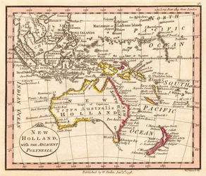 Australien und Neuseeland. Neu-Holland. Karte.