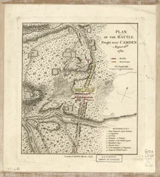 Plan der Schlacht bei Camden, 16. August
