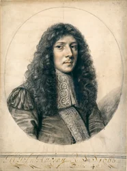 Porträt von John Aubrey, 1666