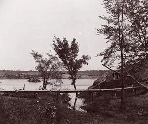 Fort Darling. Maskierte Batterie und Sperre im James River