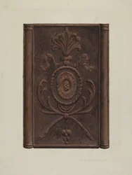 Pa. Deutscher Ofen und Platte, um 1939