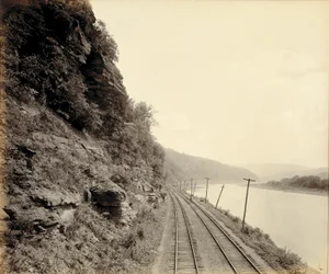 Kathedralenfelsen, Susquehanna River in der Nähe von Meshoppen, für die Lehigh Valley Railroad