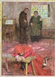 Romeo in der Zelle von Pater Laurence, Illustration zu "Romeo und Julia" Akt III, Szene 3