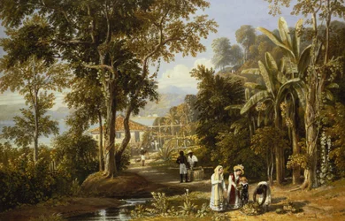 Gartenszene am Braganza-Ufer, Rio de Janeiro, 1827