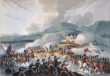 Schlacht von Bidassoa, 9. Oktober 1813: graviert von Daniel Havell