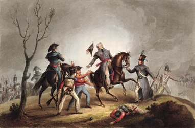 Tod von Sir John Moore (1761-1809) am 17. Januar 1809, aus 