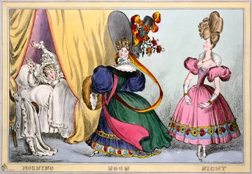 Morgen Mittag Nacht, ca. 1828 (handkolorierter Stich)