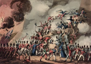 Sturm auf St. Sebastian, 31. August 1813, graviert von Thomas Sutherland