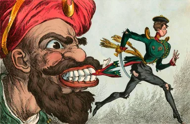 Der Beginn des Krimkrieges aus Sicht des westeuropäischen Karikaturisten, 1850er Jahre