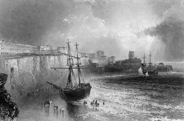 Broadstairs, Kent, graviert von Robert Brandard, 1842
