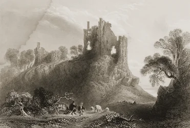 Carrigogunnell Castle, nahe Limerick, County Limerick, Irland, aus 