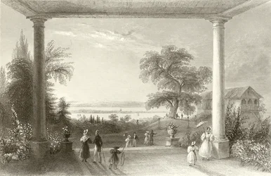 Stadt und See von Konstanz, vom Schloss Wolfsberg