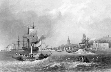 Gravesend, graviert von H. Adlard, veröffentlicht in 