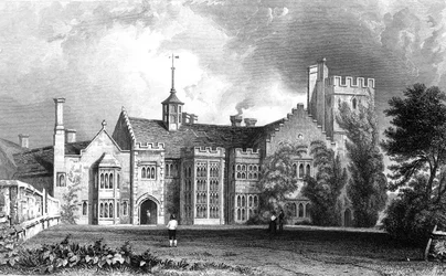 Horeham Hall, nahe Thaxted, Essex, graviert von John Carr Armytage, 1831