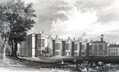 New Hall, bei Chelmsford, Essex, graviert von William Watkins, ca. 1832