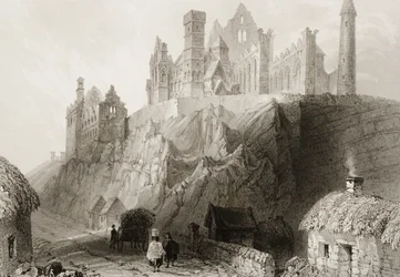 Der Felsen von Cashel, County Tipperary, Irland, aus 