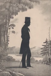 Silhouette von Edward Worth aus Saco, Maine