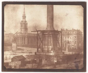 Nelsons Säule im Bau, Trafalgar Square