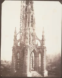 Scott-Denkmal vor der Fertigstellung, Edinburgh