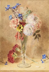 Blumen in einer Glasvase