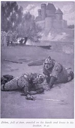 Balan, voller Angst, kroch auf Händen und Knien zu seinem Bruder