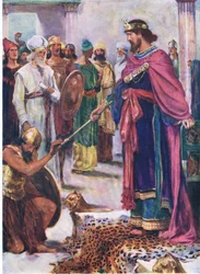 David König über Israel, aus Das Bibelbilderbuch, veröffentlicht von Thomas Nelson, ca. 1950