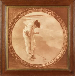 Das Meer hat seine Perlen (fotografische Reproduktion in Sepia)