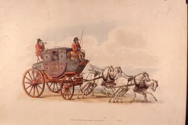 Die London nach Worcester Royal Mail Coach aus 