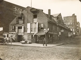 Race Street Wharf, Delaware Avenue an der Race Street, 1867