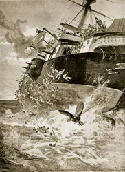HMS Victoria kentert, 22. Juni 1893