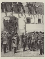 Die Landung des Sohnes des Emirs in Portsmouth am 24. Mai