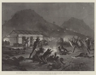 Der Matabili-Aufstand, Befreiung von Inseza durch den ehrenwerten Maurice Gifford und Inspektor Southey, Matabili-Angriff auf Cummin