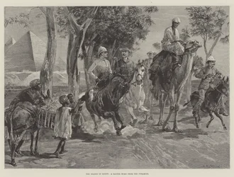 Die Saison in Ägypten, ein Kanterritt von den Pyramiden