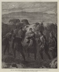 Der Krieg, vor Plewna, Rumänen graben Gräben bis zum zweiten Gravitza-Reduit