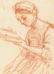 Junge Dame mit einem Buch