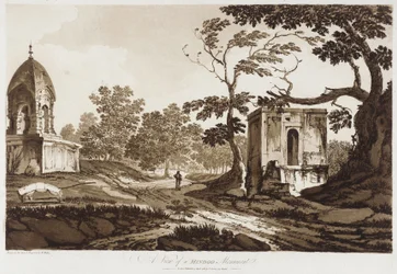 Ansicht eines hinduistischen Denkmals [bei Murshidabad, Westbengalen] aus Select Views in India