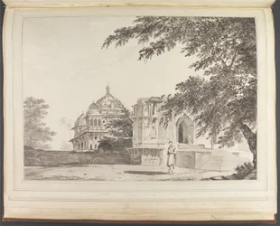 Ansicht der Moschee von Mounheer [Maner] von Südosten