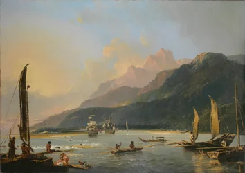 Ansicht der Maitavie-Bucht, auf der Insel Otaheite (Tahiti)