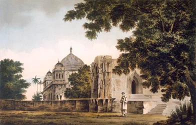 Ansicht der Moschee in Mounheer, veröffentlicht 1780-83