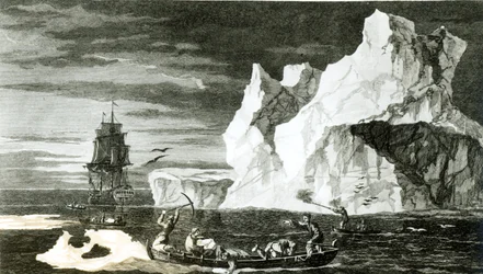 Die Eisinseln am 9. Januar 1773, graviert von B. T. Pouney, 31. Februar 1777