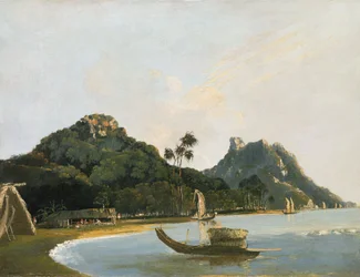 Ansicht eines Teils des Owharre [Fare] Hafens, Insel Huahine