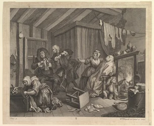 Der Lebensweg einer Dirne, Tafel 5, April 1732
