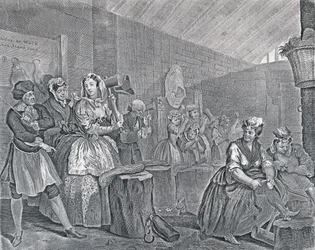 Der Lebensweg einer Dirne, Platte Vier: Szene in Bridewell, 1732