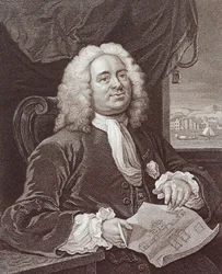 Gravur von Daniel Lock Esq von William Hogarth