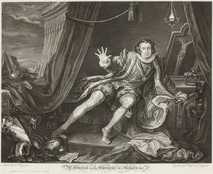 Garrick in der Rolle Richards III.