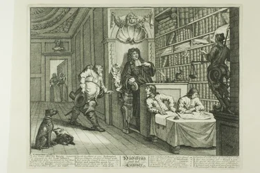 Hudibras und der Anwalt, Tafel zwölf aus Hudibras